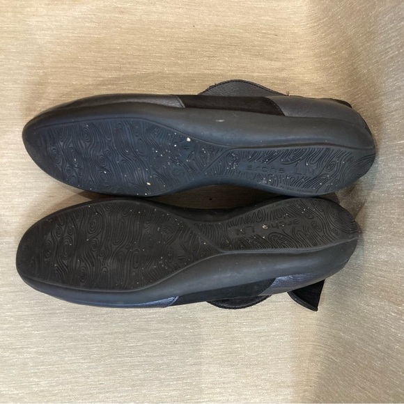 ARCHE Sz 41 Metallic Leather and Fabric Zipper Futuristic Ankle Booties - Picture 8 of 9